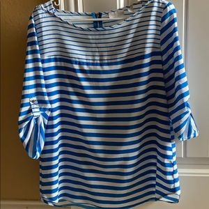 blue and white striped top from ny&c size medium